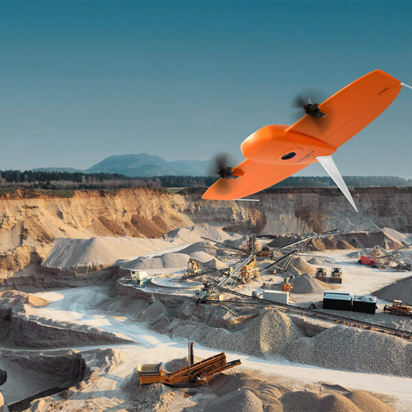 WingtraOne Gen II Drone Package Flying Over Quarry